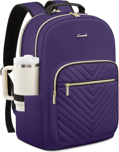 Vista 8 de LOVEVOOK Laptop Backpack for Women,Quilted Work Travel College Laptop Bag