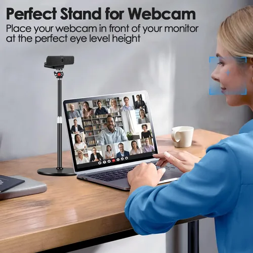 Vista 8 de Soporte de trípode para cámara web para escritorio: soporte para cámara web para Logitech Brio C920 C922 C615 C930e - Trípode de escritorio