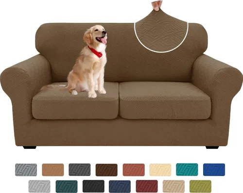 Vista 106 de XINEAGE Funda de diván para sofá en forma de L, fundas de sofá modular para mascotas, funda de asiento de sofá antideslizante lavable, fundas
