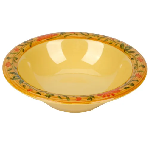 Vista 44 de GET B-86-TY - Tazón de melamina de borde estrecho para frutas/postres, 8 onzas, amarillo tropical (juego de 12)
