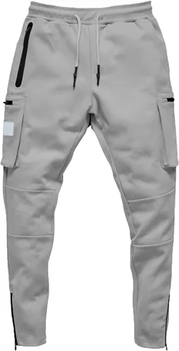 Vista 4 de Pantalones deportivos para hombre, con bolsillos, ligeros, holgados, para correr, pantalones deportivos