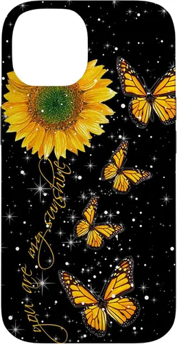 Vista 4 de You are My Sunshine Vintage Sunflower and Monarch Butterfly Case for iPhone 17