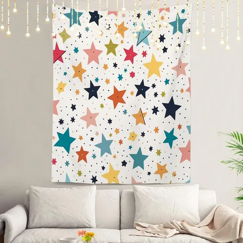Vista 28 de Shrahala Tapiz de pared de hojas de arce otoñal, hojas rojas llameantes, fondo negro, tapiz grande para colgar en la pared, tapiz decorativo