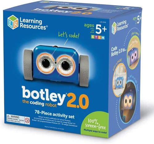 Vista 3 de Learning Resources Botley - Juego de actividades The Coding Robot 2.0, 78 piezas, a partir de 5 años, robot de codificación para niños, juguetes