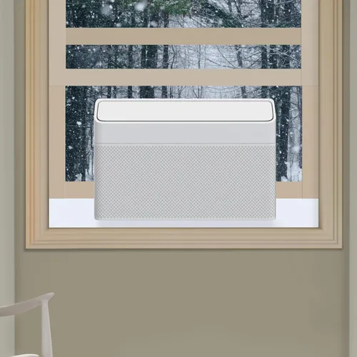 Vista 6 de Paquete de 2 bloques de espuma para unidades de aire acondicionado en forma de U, bloque de espuma lateral de cortina de CA para ventana con cinta