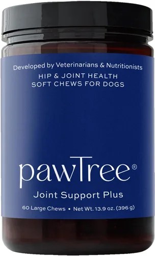 Vista 6 de pawTree Suplemento de apoyo articular y cadera para perros y gatos con glucosamina, condroitina, MSM, mejillones tuméricos y de labios verdes