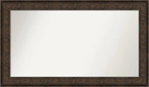 Vista 613 de Amanti Art Espejo de pared personalizado no biselado (25 x 25 pulgadas), marco de bronce acentuado, varios tamaños personalizados, espejo de baño