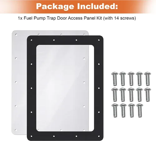 Vista 5 de Panel de acceso para puerta de trampa de bomba de combustible compatible con Camaro y Firebird 1982-1997 (incluye 14 tornillos)