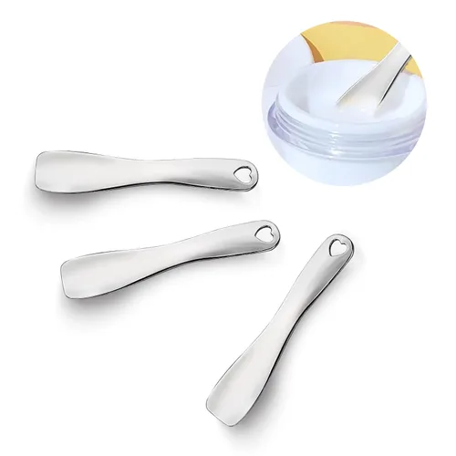 Vista 2 de Sibba 3 piezas de espátula facial, rodillo de ojos, rodillo de ojeras, herramienta para el cuidado de la piel, loción de crema facial, aplicador
