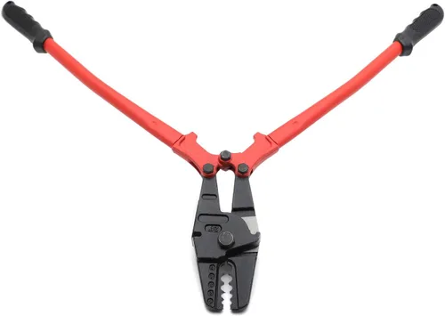 Vista 5 de Herramienta de prensado de cuerda de alambre 24" Hand Swager Crimper Compatible con mangas de aluminio de cobre de 1/16"- 3/16