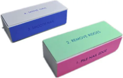 Vista 3 de 2 piezas de uñas de 4 maneras de esmalte de lijado de bloque de manicura