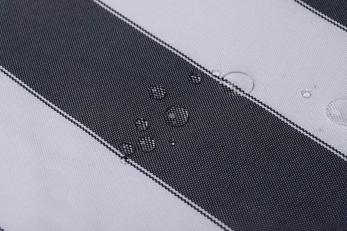 Vista 15 de Mybecca Lona Oxford tela marina impermeable para exteriores, 600 denier, patrón marroquí Ogee azul aguamarina/blanco