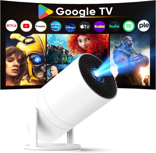 Vista 12 de WISHOLY Mini proyector con WiFi y Bluetooth, proyector de películas portátil con rotación de 180°, compatible con 1080P HD, corrección vertical