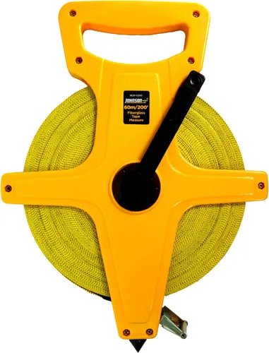 Vista 3 de Johnson Level & Tool 1829-0100 Cinta larga de fibra de vidrio métrica / pulgadas, 100 pies, amarillo, 1 cinta