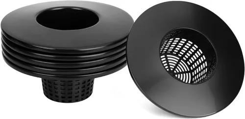 Vista 7 de Macetas de red de 6 pulgadas para cubos de 5 galones (paquete de 6), tapas de cesta hidropónicas sin BPA DWC