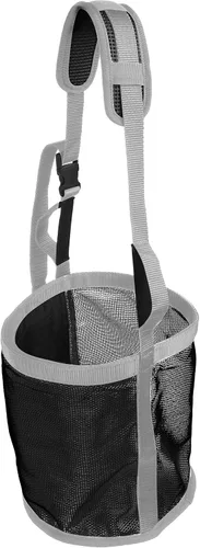 Vista 8 de Majestic Ally Bolsa de alimentación para caballos, bolsa de alimentación de malla de nailon resistente, correa ajustable con cierre duradero
