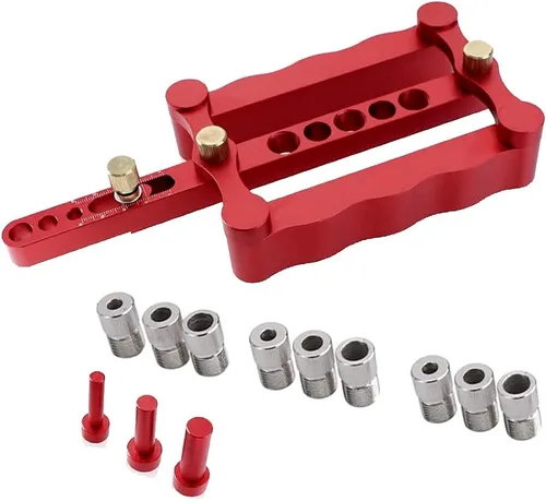 Vista 8 de Plantilla de clavija autocentrante con localizador de Rojo (métrico)