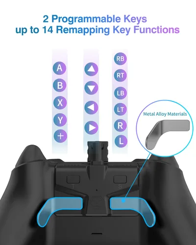 Vista 3 de Paletas para mando Xbox One, Strike Pack multifuncional, botón trasero para mando Xbox One, puerto de audio2 botones traseros de programaciónfunción