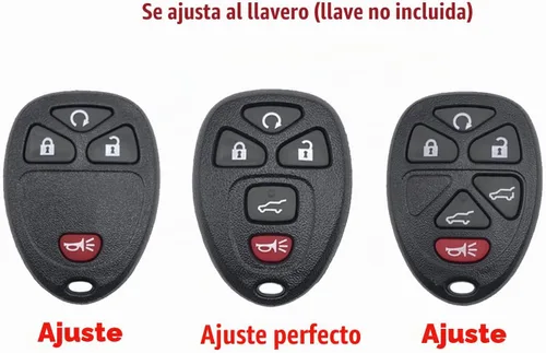 Vista 2 de Funda Protectora TPU para Llavero de Entrada Sin Llave Compatible con Chevy Suburban Tahoe Traverse Impala 2006 -2013 Cadillac Escalade DTS Buick