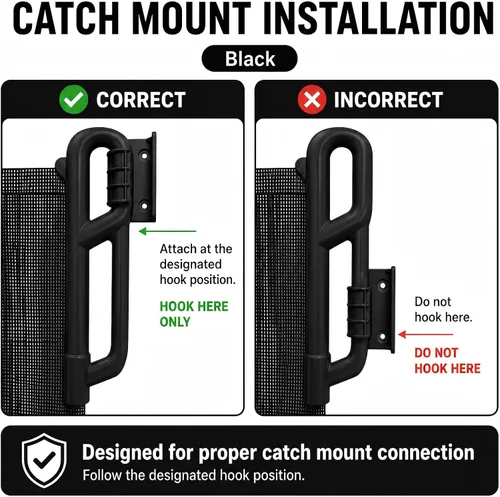Vista 5 de SPACEANY Kit de piezas de repuesto retráctil para puerta de bebé, accesorios oficiales para puertas de seguridad SPACEANY - Incluye montaje de Negro