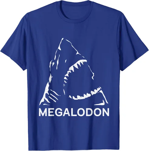 Vista 17 de Camiseta de paleontólogo prehistórico de tiburón gigante Megalodon, Negro