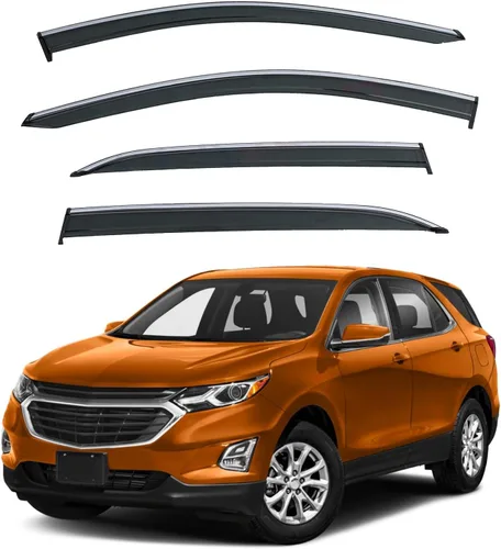 Vista 9 de 4 piezas de deflectores de viento para ventanas compatibles con Civic Hatchback 2017-2021 solamente, estilo de montaje exterior, protección contra