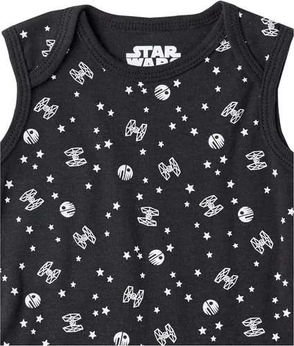 Vista 4 de Tienda Essentials Disney Marvel Star Wars Baby Boys Sleeveless Bodysuits Pack of 6