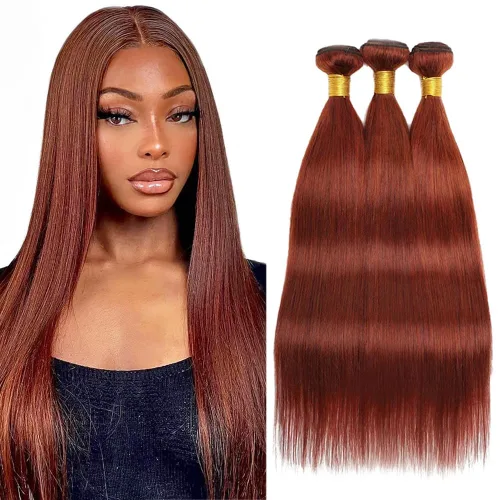 Vista 175 de Color 30 paquetes de cabello humano marrón onda del cuerpo paquetes 8 10 12 pulgadas brasileño virgen Remy extensiones de cabello humano doble trama