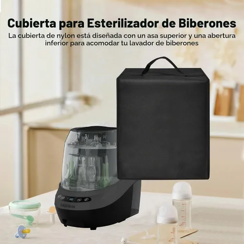 Vista 2 de Funda para lavadora de botellas para Baby Brezza Bottle Washer Pro, esterilizador antipolvo Negro