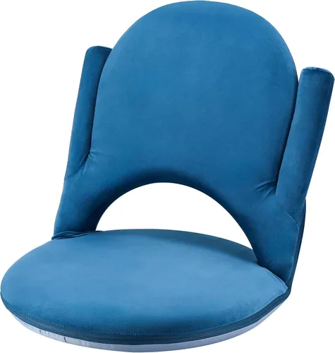 Vista 10 de Nnewvante Silla de suelo, respaldo ajustable de 42 posiciones, azul