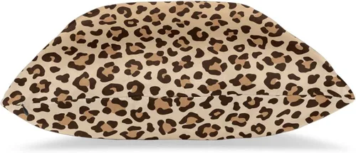 Vista 3 de Perinsto Juego de 2 fundas de almohada con estampado de leopardo, fundas de almohada decorativas con textura de piel animal, fundas de cojín suaves