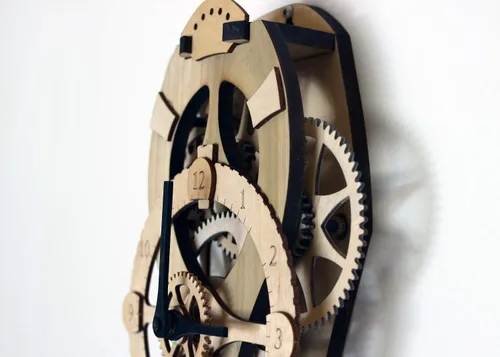 Vista 5 de Abong Kit de reloj hecho a mano de madera Vera Proyecto de bricolaje