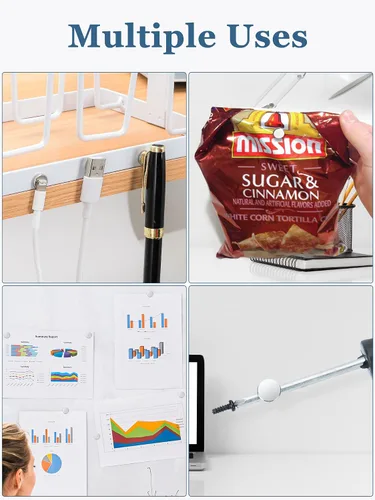 Vista 5 de SMARTAKE 100 imanes para refrigerador, imanes redondos pequeños de 0.39 x 0.08 pulgadas, imanes de neodimio multiusos de alta calidad para nevera