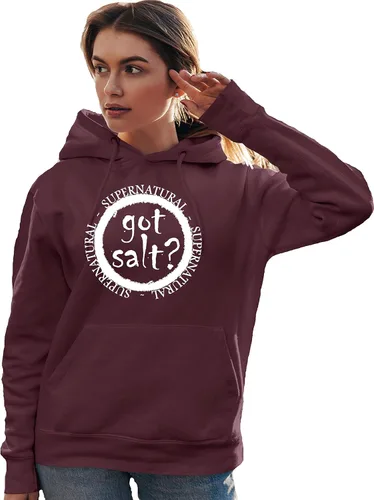 Vista 16 de Go All Out Got Salt? Supernatural - Sudadera con capucha para hombre y mujer Negro