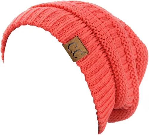 Vista 650 de C.C Trendy Warm Chunky Soft Stretch Cable Knit Beanie