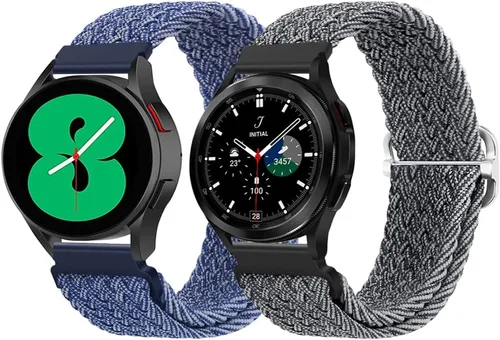 Vista 8 de Qimela Paquete de 2 correas deportivas compatibles con Samsung Galaxy Watch 7 6 5 4 1.575 in 1.732 in, Galaxy Watch 6 4 Classic Band 1.654 in 1.811