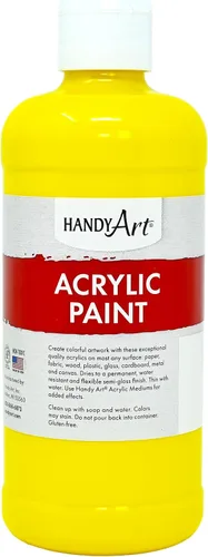 Vista 12 de Handy Art Pintura acrílica, juego de 12 colores, botellas de 16 onzas, acrílico líquido para estudiantes semibrillante, consistencia de flujo