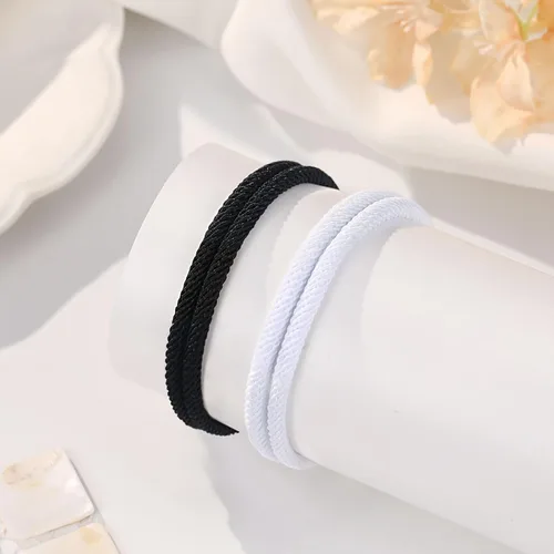 Vista 5 de UNGENT THEM Pulseras de cuerda ajustable para parejas, para hombres, novio, novia, alma gemela, marido, esposa, aniversario, día de San Valentín