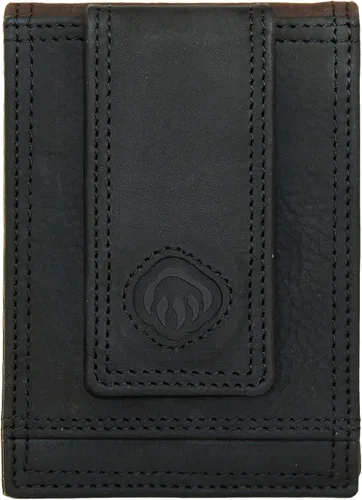 Vista 8 de WOLVERINE Men's Slim Wallet Money Clip RFID Protection ID Window Leather Canvas