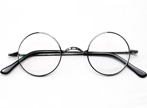 Vista 3 de Agstum Marco de gafas redondas retro de titanio puro sin almohadillas para la nariz