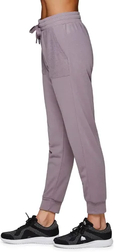 Vista 4 de RBX Active - Pantalones deportivos ligeros de rizo francés para mujer con bolsillos