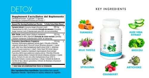 Vista 4 de Yes You Can! Detox Plus Kit de limpieza diaria de fibra pura reemplazo de comidas, mezcla de bebidas, refuerzo de batido y suplemento, kit