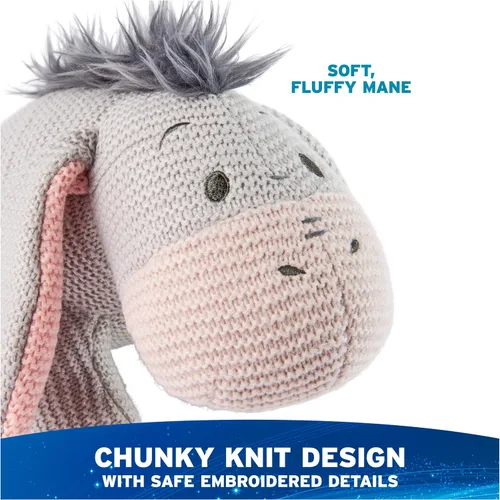 Vista 3 de GUND Disney - Peluche de punto oficial Eeyore, Winnie The Pooh, animal de peluche para edades de 1 año en adelante, gris, 10 pulgadas