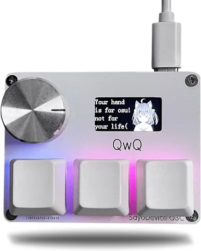 Vista 9 de BTXETUEL SayoDevice O3C Teclado OSU con Interruptores Hall de Disparo Rápido Interruptores Lineales Magnéticos con Perilla y Pantalla, Copiar Pegar