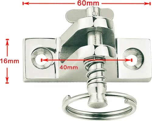 Vista 3 de Bisagra de cubierta ajustable de acero inoxidable 316 Bimini Montaje en cubierta lateral Hardware marino 2 uds