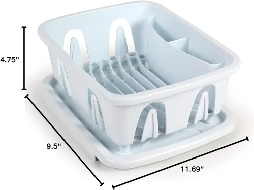 Vista 9 de Camco RV Mini Escurreplatos y Bandeja - Presenta un diseño de bandeja de drenaje inclinada, construcción resistente y es ideal para espacios