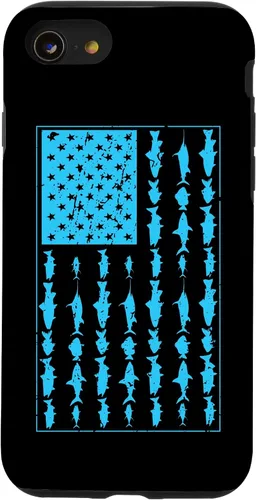 Vista 23 de Funda de regalo para iPhone 17 con bandera americana para hombre de agua salada de agua salada