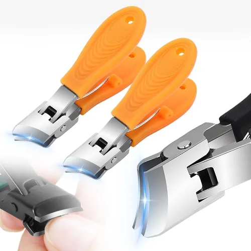 Vista 9 de Cortauñas inclinada antisalpicaduras con apertura de mandíbula ancha, cortador de uñas resistente con mango cómodo, perfecto para cortaúñas de pies