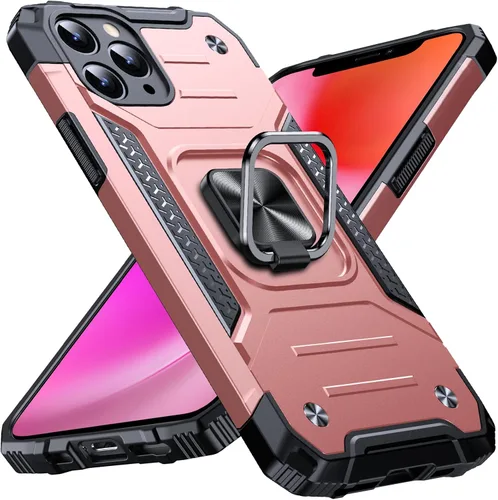 Vista 106 de Anqrp Funda resistente para iPhone 6/7/8/SE/SE2 con soporte de anillo mejorado y agarre, grado militar, a prueba de golpes, resistente y robusta