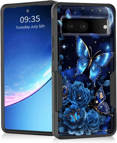 Vista 84 de Funda para Pixel 7a, resistente de doble capa híbrida de policarbonato duro de goma suave a prueba de golpes para Google Pixel 7A 6.1 pulgadas